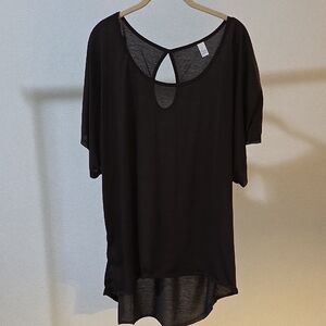Chic Black Short Sleeve Women's Top